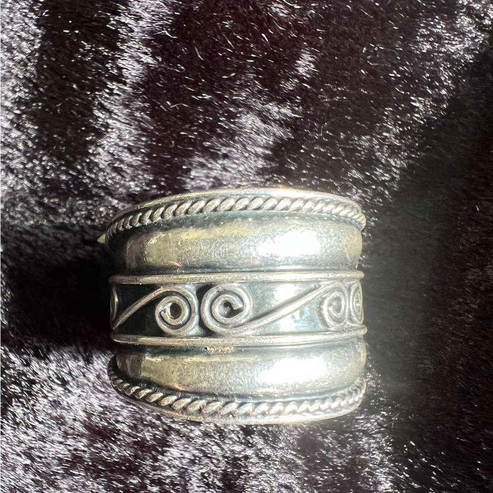 Sterling Silver Scroll Design Ring - image 1
